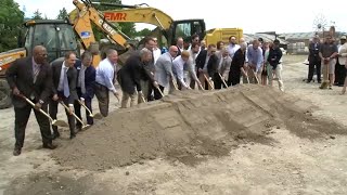 Carolina Mudcats break ground on new stadium in Wilson [upl. by Elleinad133]