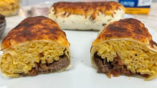 Mac amp Cheese Beef Burrito [upl. by Adia]