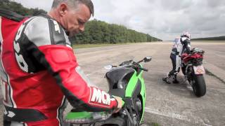 Flatout New MV Agusta F4RR v Kawasaki ZX10R v BMW S1000RR [upl. by Neit]