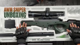 AWM SNIPER GEL BLASTER TOY GUN UNBOXING  Gel Blasters India [upl. by Malaspina]