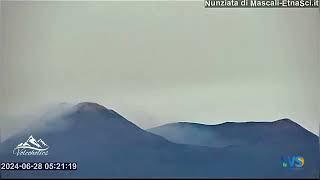 Etna Volcano Etna Practicing Early This Morning  28 06 24 [upl. by Jonie]