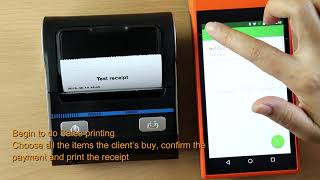 How to print receipt using mobile printer via Loyverse app [upl. by Bigelow590]