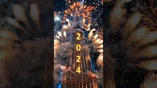 2024 Burj Khalifa Fireworks shorts dubai newyear [upl. by Earazed289]