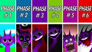 Phase 1 VS Phase 2 VS Phase 3 VS Phase 4 VS Phase 5 VS Phase 6 in Incredibox Sprunki [upl. by Akyssej666]