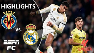 🚨 BELLINGHAMS UNREAL 🚨 Villarreal vs Real Madrid  LALIGA Highlights  ESPN FC [upl. by Amado]