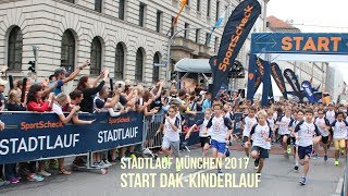 39 SportScheck Stadtlauf München 2017 Start DAK Kinderlauf [upl. by Chastity711]