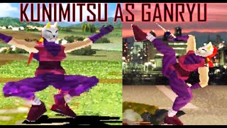 TAS Kunimitsu With Ganryus Moves Gameplay  Tekken 2 Arcade Version Requested [upl. by Ennail]