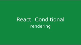 Conditional rendering in react [upl. by Eiralc813]