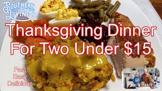 Thanksgiving Dinner For Two For Under 15 Dollars  Easy and Delicious [upl. by Ylrebnik515]