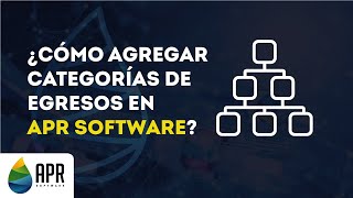 Cómo agregar categorías de Egresos en APR Software [upl. by Nnairam]