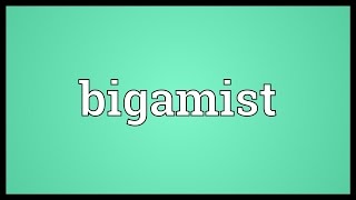 Bigamist Meaning [upl. by Bevash858]