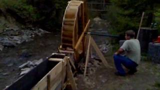 Poncelet water wheel in Litmanova Slovakia [upl. by Einnep]