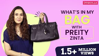 Whats in my bag with Preity Zinta  Pinkvilla  Bollywood  Fashion  Lifestyle [upl. by Rehoptsirhc]