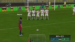 PES 2017 PS2 Neymar Free Kick Goal vs PSG Champions League Similar [upl. by Chaffinch369]