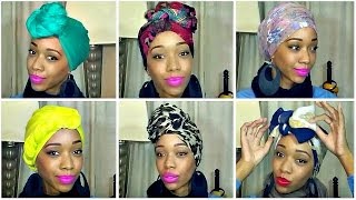 How to Tie a TurbanHeadwrap  10 Different Styles  GIVEAWAYCLOSED [upl. by Cirde481]