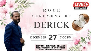 Roce Ceremony Of DERICK  Watch LIVE [upl. by Arikat]