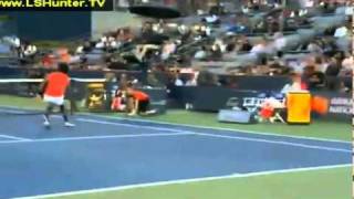 Funny Point Gael Monfils plays without racket [upl. by Anaerdna]