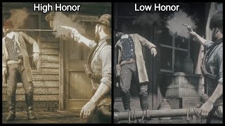 The Difference Between Arthurs High Honor Vs Low Honor Kill Cam  RDR2 [upl. by Vel]