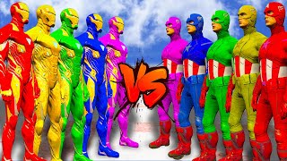 CAPTAIN AMERICA TEAM vs IRONMAN DARK TEAM  EPIC SUPERHEROES WAR [upl. by Alleuqram]