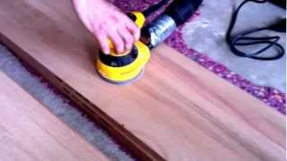 How to refinish oak hardwood stairs sanding [upl. by Enyahs]