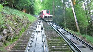 Standseilbahn 643001 Schwyz Schlattli  Stoos alte Stoosbahn Bergfahrt 2017 [upl. by Larrej]