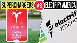 Tesla Superchargers vs Electrify America Rates amp Cost [upl. by Euhc]