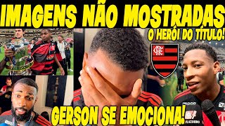 IMAGENS NÃO MOSTRADAS GERSON SE EMOCIONA NA FESTA DO TÍTULO DA COPA DO BRASIL DO FLAMENGO [upl. by Hey]