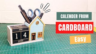 Make a Desk Calendar from Cardboard [upl. by Einaeg362]