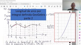 Longitud de arco por integral definida geogebra parte 2 [upl. by Samira]