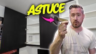 JE POSE DES MEUBLES DE CUISINE IKEA AUDESSUS DES ORDIS 👉 Portes DIY en mdf  Astuce [upl. by Acul732]