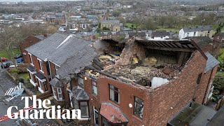 Roofs blown off houses as Storm Gerrit brings high winds and floods to UK [upl. by Ellertnom209]