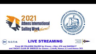 Athens International Sailing Week 2021 Olympic Categories Day 2 [upl. by Attiuqehs231]