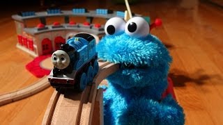 Cookie Monster Count n Crunch with Thomas the Train [upl. by Lokim]