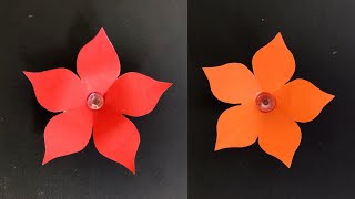 Easy Paper flowers  How to make paper flowers  Flower Making  DIY Flower [upl. by Eslud]