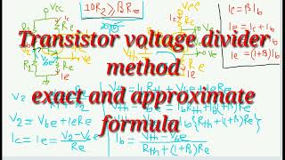 transistor voltage divider biasing ll voltage divider bias configuration bjt [upl. by Madelle]