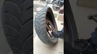 1208017 apache 🏍️Tyre full restore old to New please 🙏 subscribe offroadtyres budgettyres [upl. by Justinian]