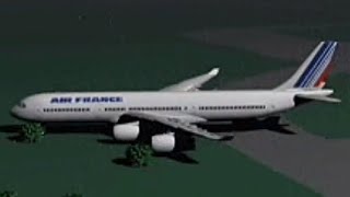 Air France Flight 358  Crash Animation 2 [upl. by Nevag755]