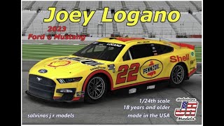 Salvinos JR 124 Mustang ShellPennzoil Nascar kit review [upl. by Cody644]