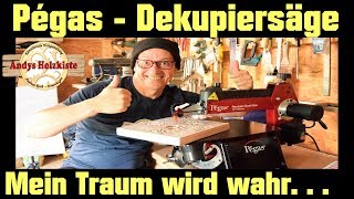 Pegas SC16CE Dekupiersäge Ein Traum geht in Erfüllung Pegas Scroll Saw [upl. by Ydissahc]