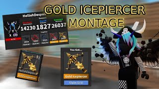 Gold Icepiercer montage  MM2 roblox [upl. by Zenia]