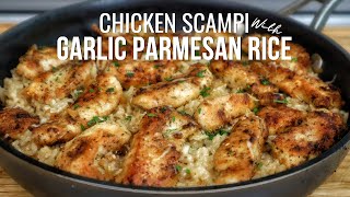 Garlic Parmesan Rice Takes This Chicken Scampi to the NEXT LEVEL [upl. by Rubio]