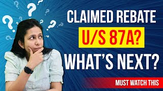 Did You Also Claim Tax Rebate US 87A  Income Earned from Capital Gains  CA Neha Gupta [upl. by Etz86]