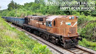 Derated Konkan Railway ALCo hauling Empty BOXN wagons [upl. by Andreana]