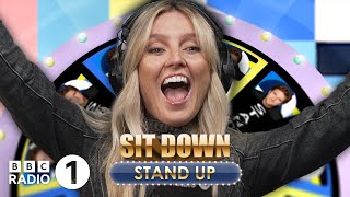 quotHes ADORABLEquot Perrie Edwards calls her son and pop royalty on Sit Down Stand Up [upl. by Akehsay201]