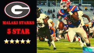 Malaki Starks 5 Star ⭐️⭐️⭐️⭐️⭐️ ATH Commits To Georgia  Career Highlights [upl. by Buck]