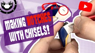 How to make notches on Gunpla  Panel Line Scribing  2021 [upl. by Shama126]