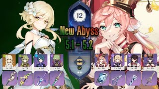 New Abyss Dendro Traveler Hyperbloom and Yanfei Overload Spiral Abyss 5152  Genshin Impact [upl. by Eilasor]