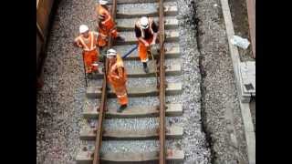 Engineering Work at Newton Aycliffe Lowering and Relaying Track under bridge 210713 [upl. by Lawrenson]