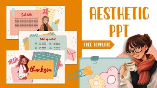 TEMPLATE PPT AESTHETIC  FREE DOWNLOAD TEMPLATE amp FONT  PART 13 [upl. by Tiernan788]