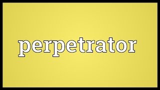 Perpetrator Meaning [upl. by Einna208]